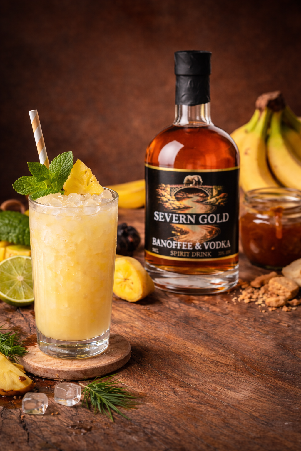 Pineapple & Banoffee Vodka Cocktail